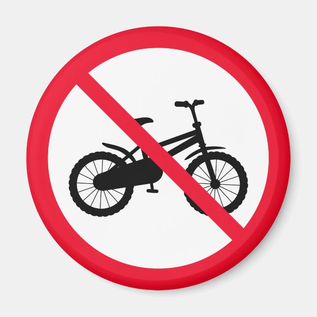 Íman Não Proibir Bicicleta | Sinal de círculo vermelho  (Frente)