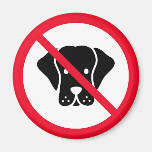 Íman Não São Permitidos Cães Sinal de círculo vermelh