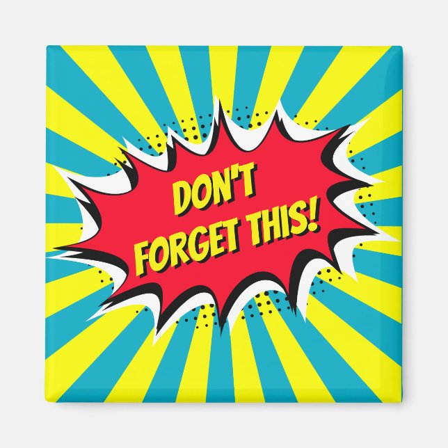 Íman Não se esqueça deste estilo cômico (Frente)