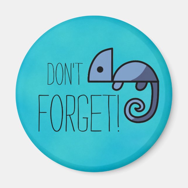 Íman Não se esqueça do Magnet dos Lembretes do Chameleo (Frente)
