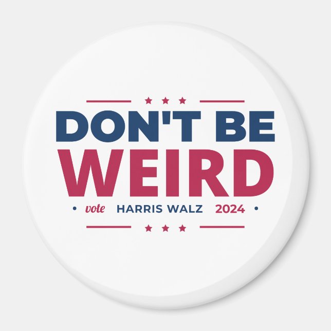 Íman Não seja estranho Vote Harris Walz Kamala Harris 2 (Frente)