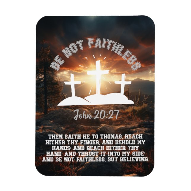 Íman Não seja imparcial John 20:27 duvidando de Thomas (Vertical)