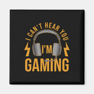 Íman Não te ouço Im Gaming Shirt Engraçado Jogo de Víde