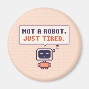 Íman Não um Robô. Apenas Cansado. Ímã de Pixel AI Diver