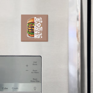 Íman Não Vá Bacon Meu Coração Piada Divertida de Comida