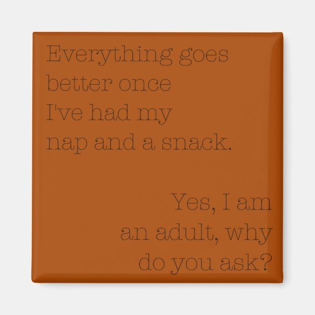 Íman Nap e Um Snack Magnet (Frente)