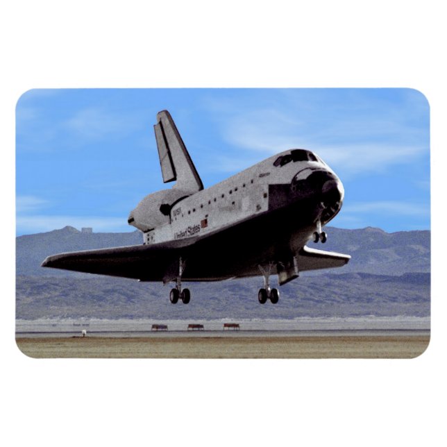 Íman NASA Space Shuttle Atlantis Pousa na Edwards AFB (Horizontal)