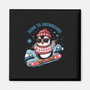 Íman Nascer A Neve Camisa De Pinguim Legal Snowboard