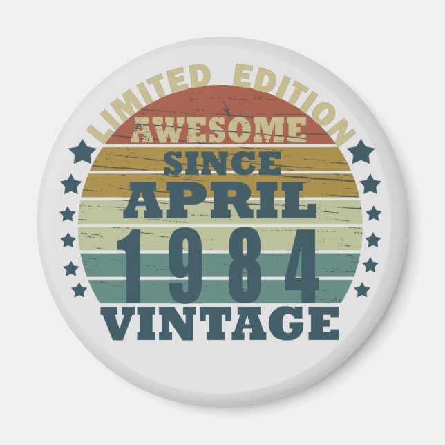 Íman nascer de abril de 1984, data de nascimento (Frente)