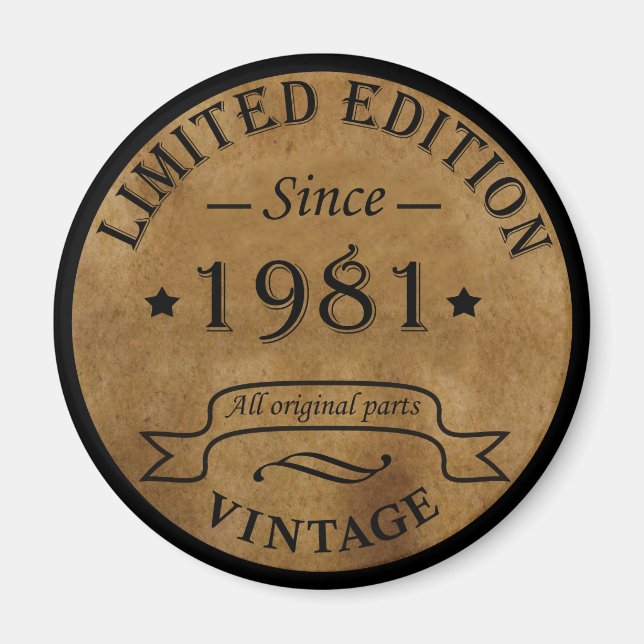 Íman Nascer de aniversário de 1981 (Frente)