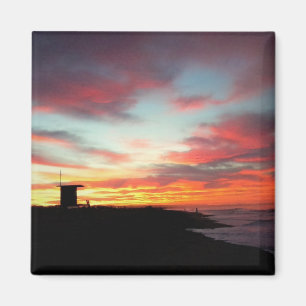 Íman Nascer do sol na praia de Newport, CA
