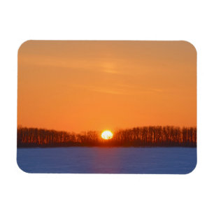 Íman Nascer do sol sobre a pradaria Manitoba, Canadá