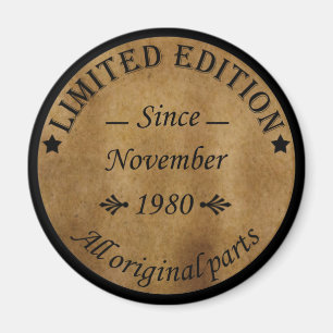 Íman nascer em novembro de 1980 Vintage aniversário