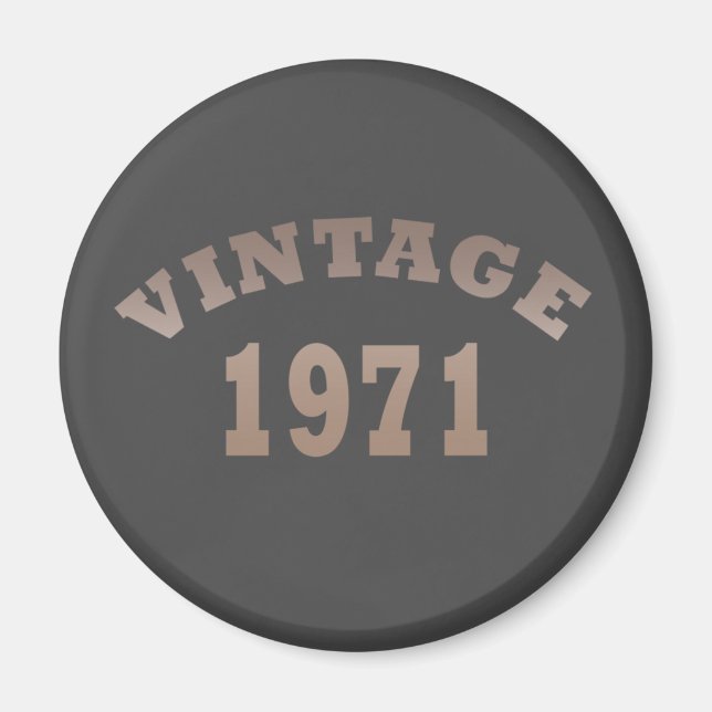 Íman Nascer em presente de aniversário de 1971 (Frente)