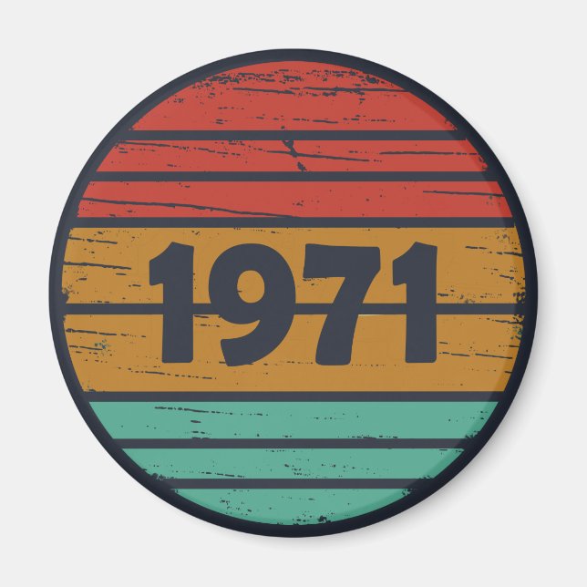 Íman Nascer em presente de aniversário de 1971 (Frente)