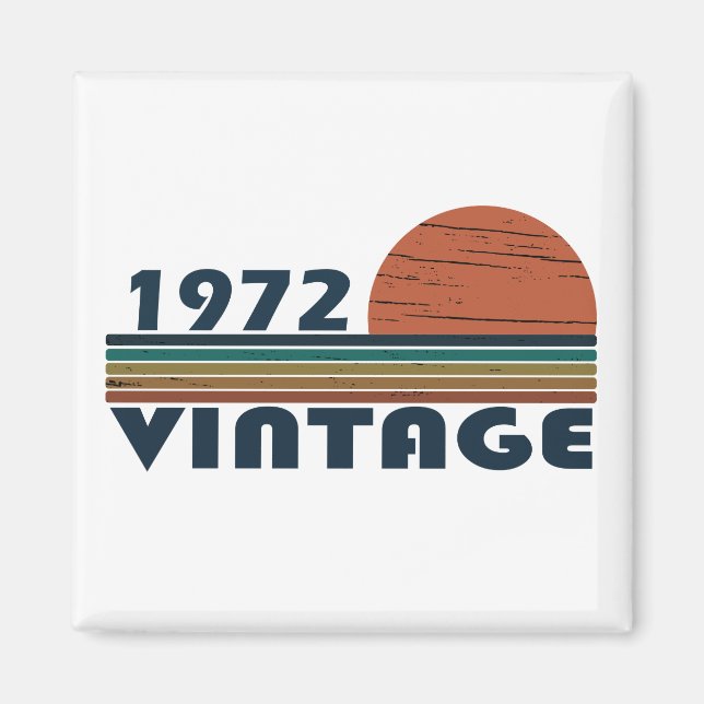 Íman Nascer em presente de aniversário de 1972 (Frente)