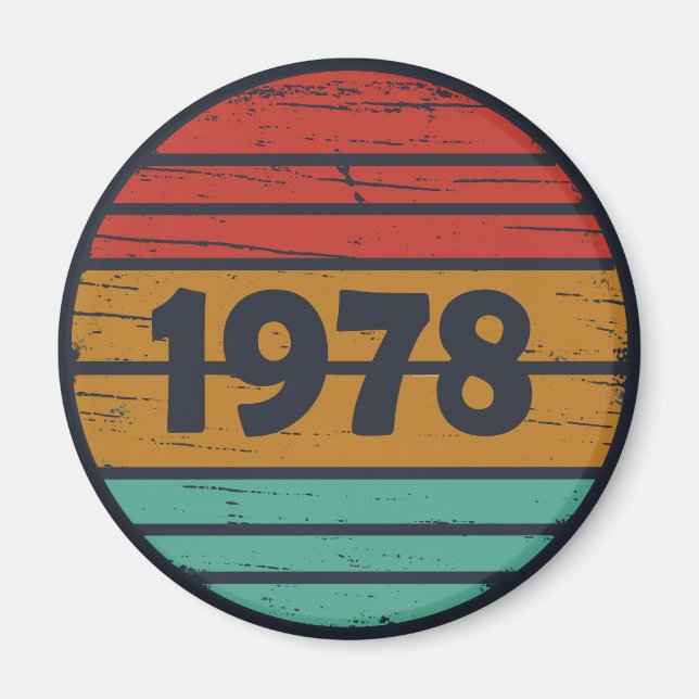 Íman Nascer em presente de aniversário de 1978 (Frente)