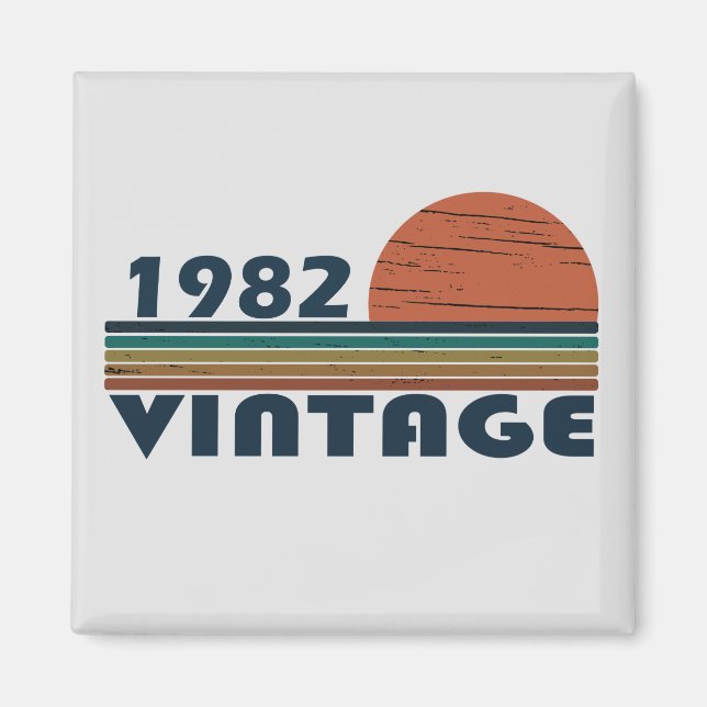 Íman Nascer em presente de aniversário de 1982 (Frente)