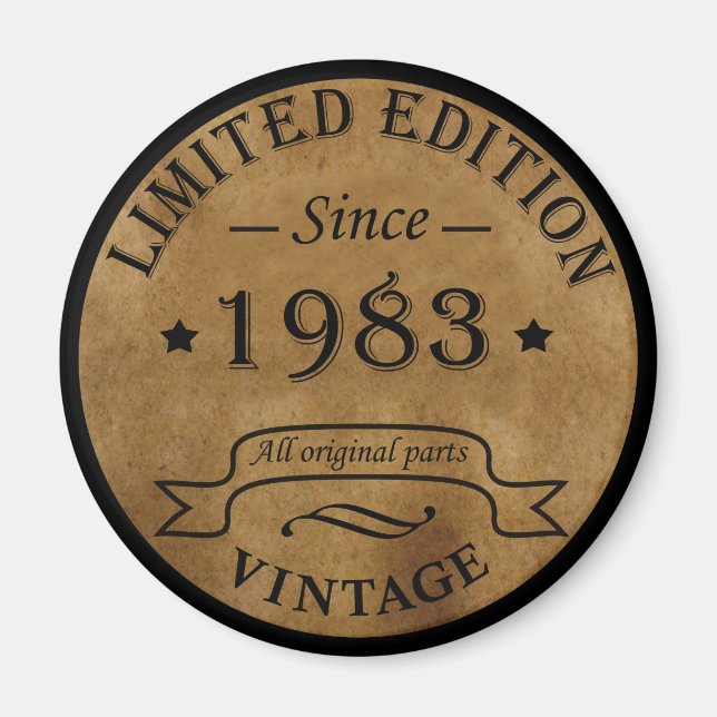 Íman Nascer em presente de aniversário de 1983 (Frente)