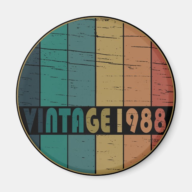 Íman Nascer em presente de aniversário de 1988 (Frente)