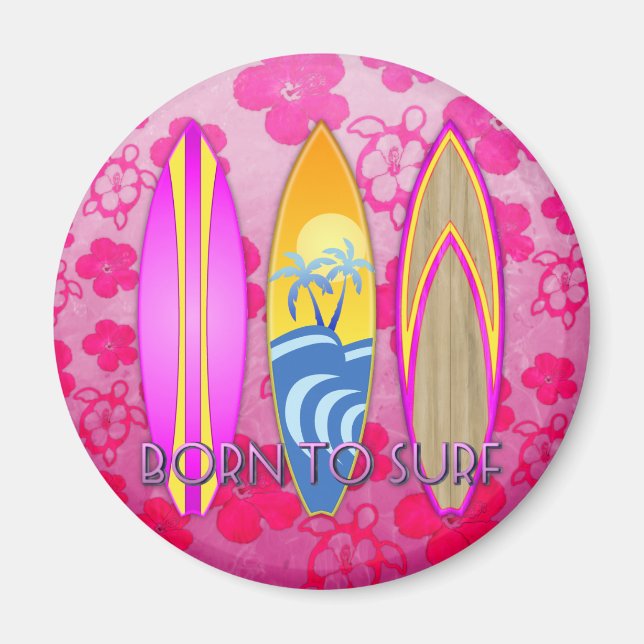 Íman Nascer Rosa Para Surf (Frente)