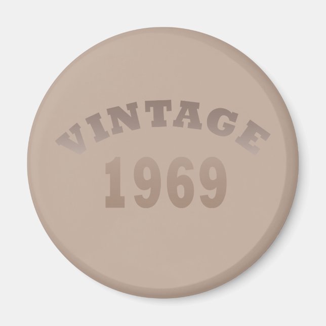 Íman Nascido em 1969 elegante aniversário moderno vinta (Frente)