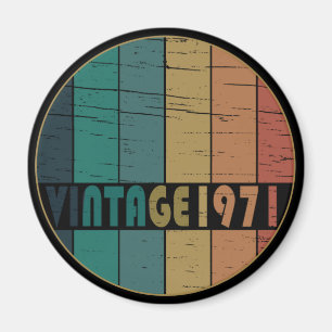 Íman Nascido em 1971 estilo de aniversário vintage colo
