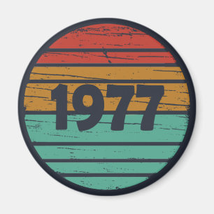 Íman Nascido em 1977 estilo vintage aniversário