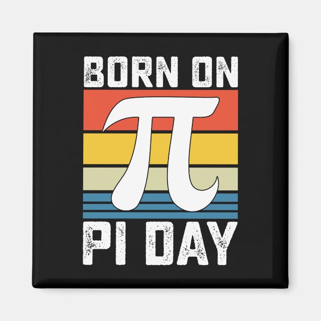 Íman Nascido No Dia Do Pi Aniversário De Matemática Mat (Frente)