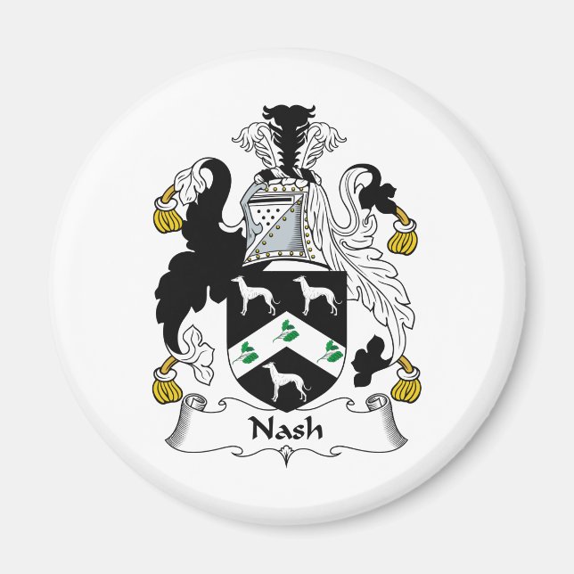 Íman Nash Family Crest (Frente)