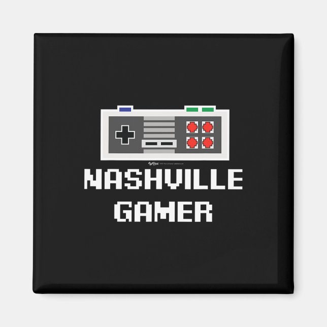 Íman Nashville Gamer Cidade 8-bit (Frente)