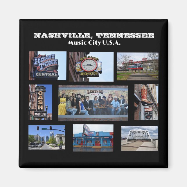 Íman Nashville, Tennessee Magnet (Frente)