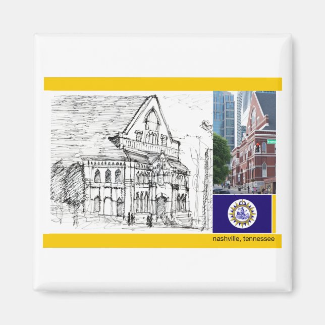 Íman Nashville TN: Magnet (Frente)