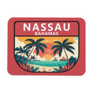 Íman Nassau Bahamas Retro Emblem