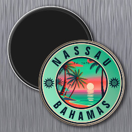 Íman Nassau Bahamas Retro Seagull Souvenir 1950