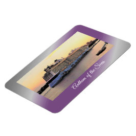 Íman Nassau Harbor Daybreak com navio de cruzeiro