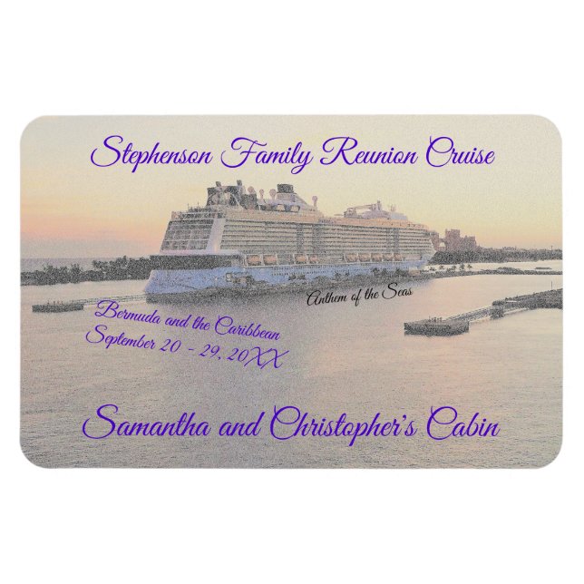 Íman Nassau Harbour Cruise Ship Stateroom Door Marker (Horizontal)