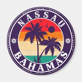 Íman Nassau Palm Tree Bahamas Vintage Souvenirs 80s
