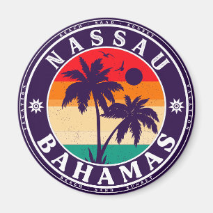 Íman Nassau Palm Tree Bahamas Vintage Souvenirs 80s
