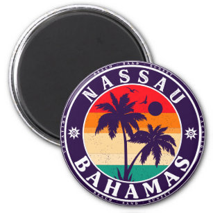Íman Nassau Palm Tree Bahamas Vintage Souvenirs 80s