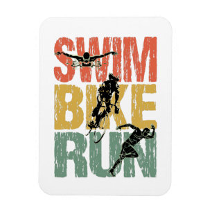 Íman Natação Bike Run - Vintage Triathlon