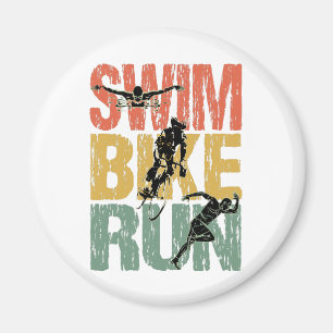 Íman Natação Bike Run - Vintage Triathlon