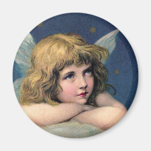 Íman Natais vintages, Anjo Bonito com Estrelas Douradas