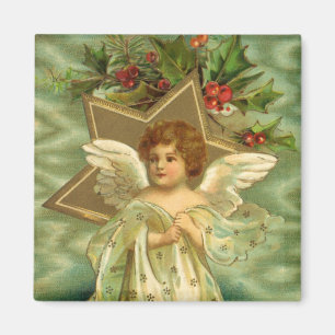 Íman Natais vintages, Anjo Vitoriano com Estrelas Doura