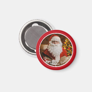 Íman natais vintages Jolly Old Santa Claus Personalizad