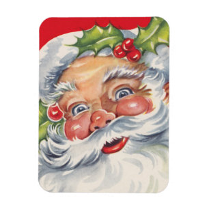Íman Natais vintages, Jolly Papai Noel com seu chapéu