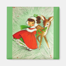 Íman Natais vintages Mais Bonitos Deer & Girl