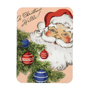 Íman Natais vintages Olá! Papai Noel