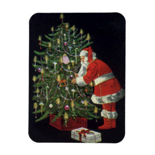 Íman Natais vintages, Papai Noel com Presentes