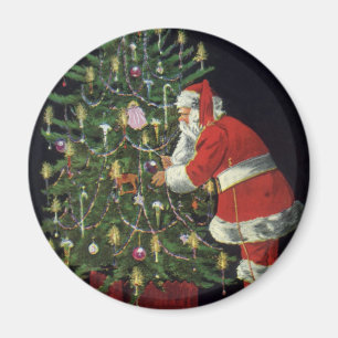 Íman Natais vintages, Papai Noel com Presentes